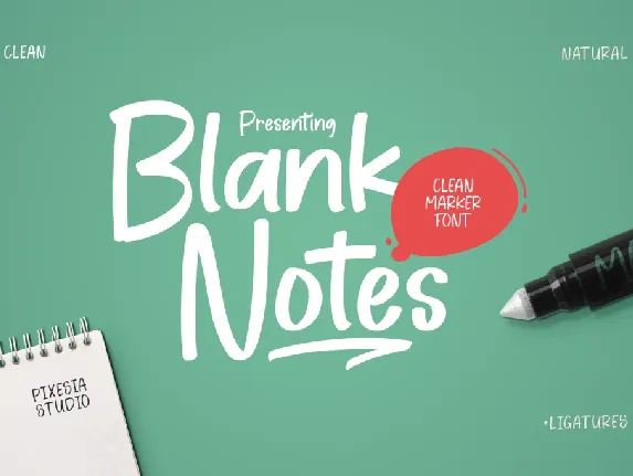 Blank Notes Demo font