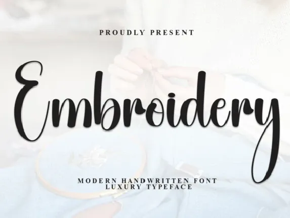 Embroidery Script font