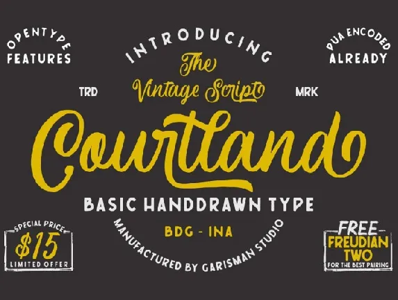 Courtland Handdrawn font