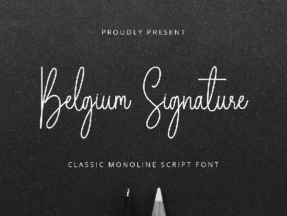 Belgium Signature font