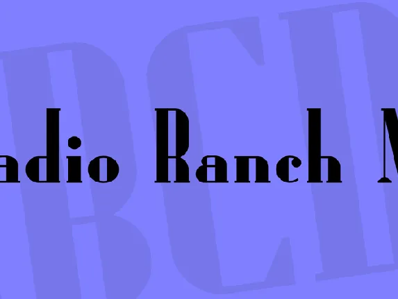 Radio Ranch NF font