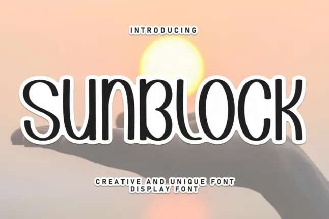 Sunblock Display font