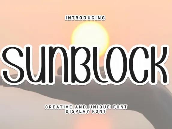 Sunblock Display font