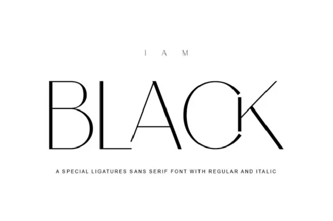 Iam Black font