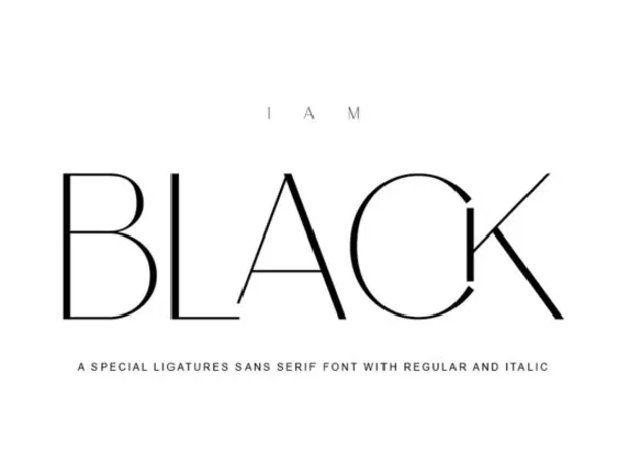 Iam Black font