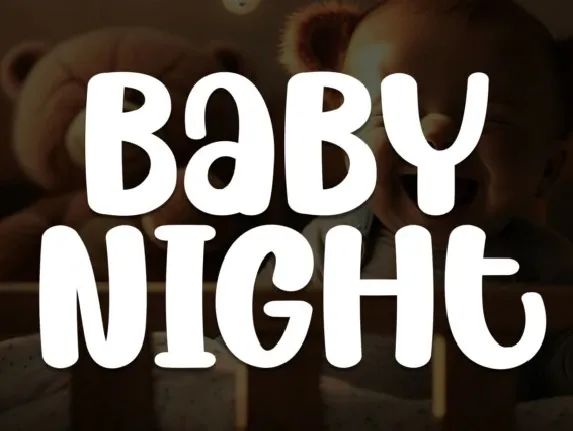 Baby Night Display font