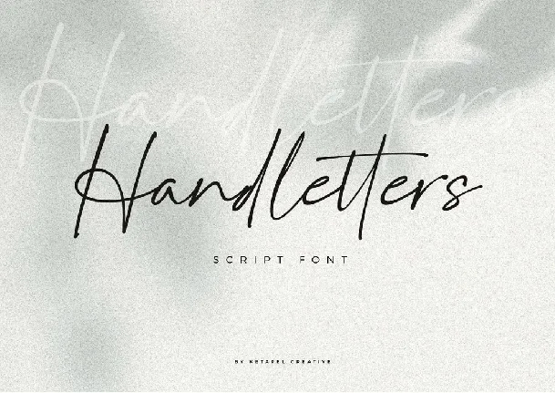 Handletters font