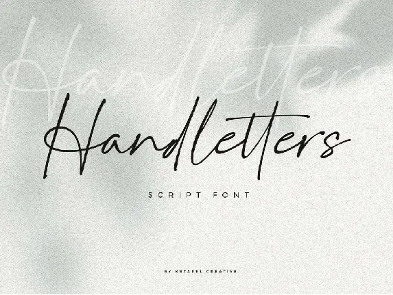 Handletters font