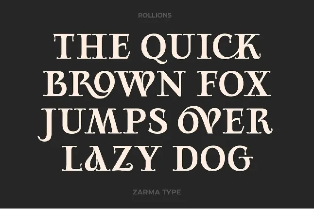 Rollions font