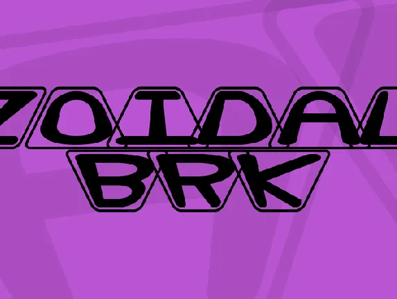 Zoidal BRK font