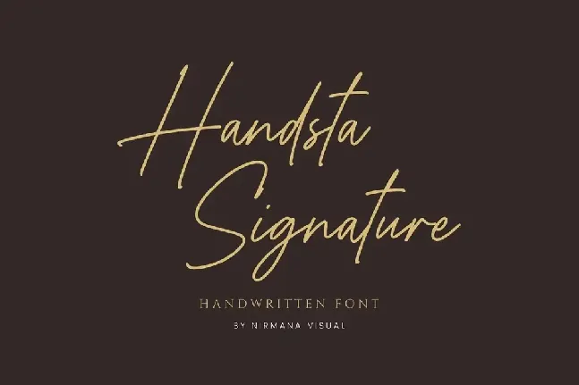 Handsta Signature font