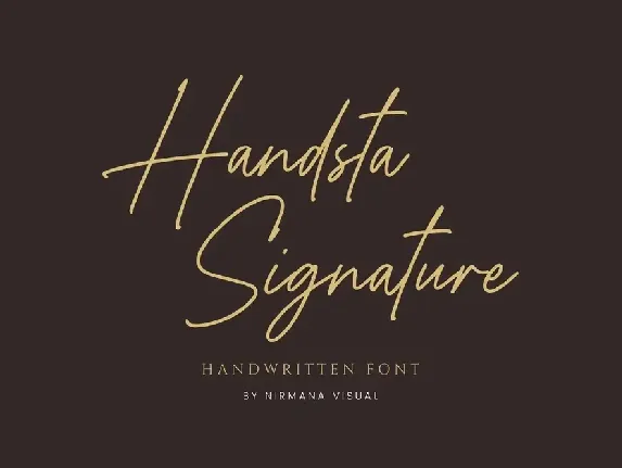 Handsta Signature font