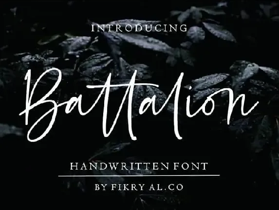 Battalion Handwritten font