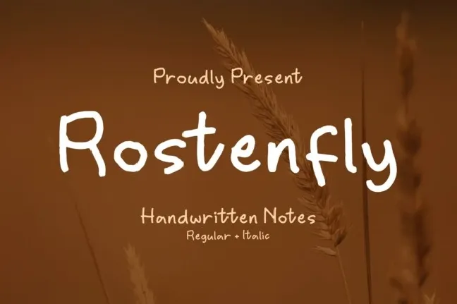 Rostenfly font