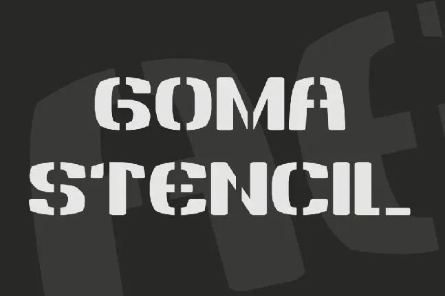 Goma Stencil font