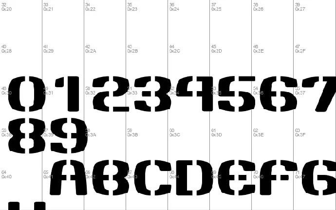 Goma Stencil font