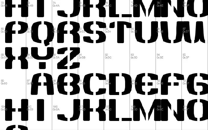 Goma Stencil font