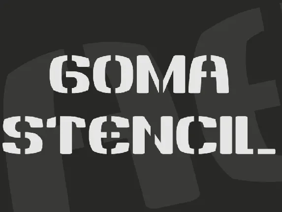 Goma Stencil font