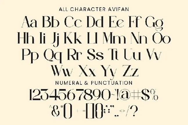 Avifan font