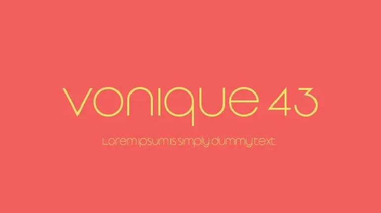 Vonique 43 Typeface font