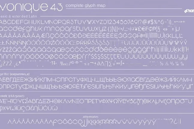 Vonique 43 Typeface font