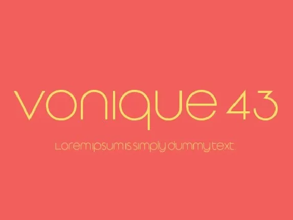 Vonique 43 Typeface font