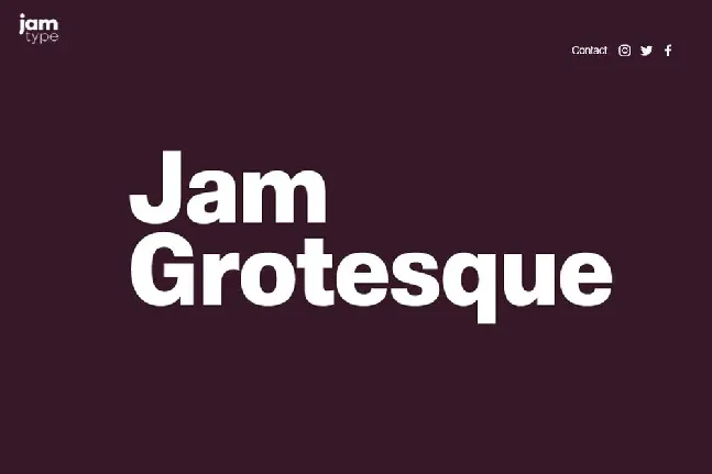 Jam Grotesque Family font