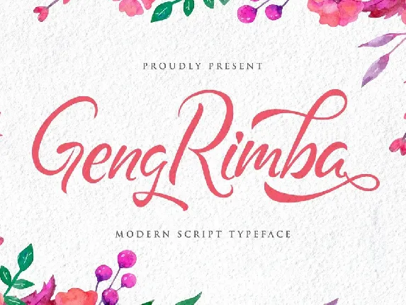 Geng Rimba Modern Script Calligraphy font