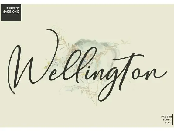 Wellington font