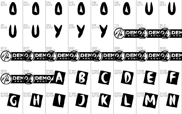 Roughshark Demo font