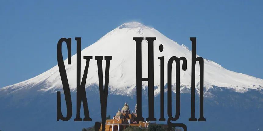 Sky High font