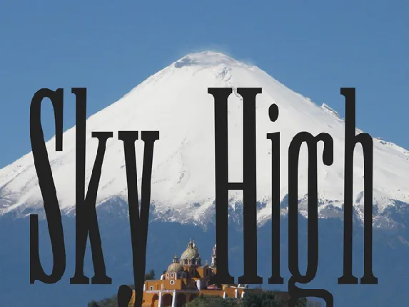 Sky High font