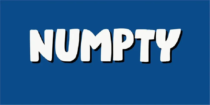 Numpty font