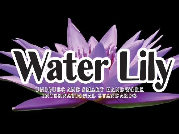 Water Lily Display font