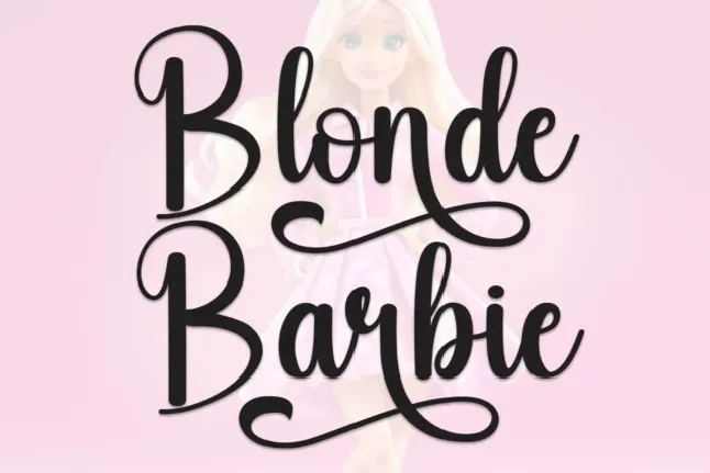 Blonde Barbie Script font