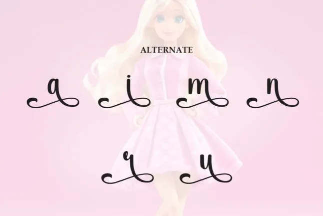 Blonde Barbie Script font