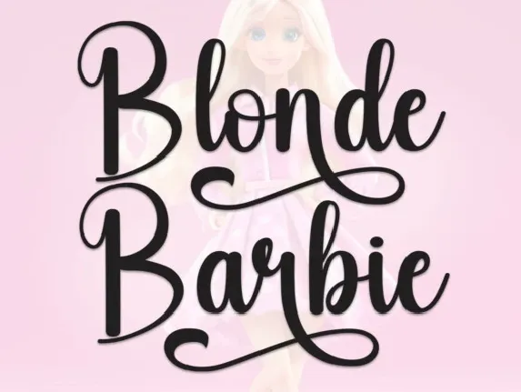 Blonde Barbie Script font