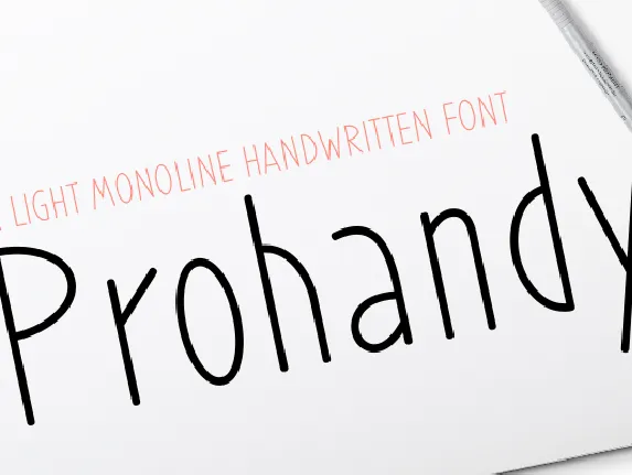 Prohandy font