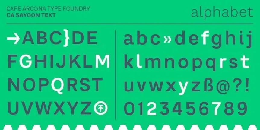 CA Saygon Text Family font