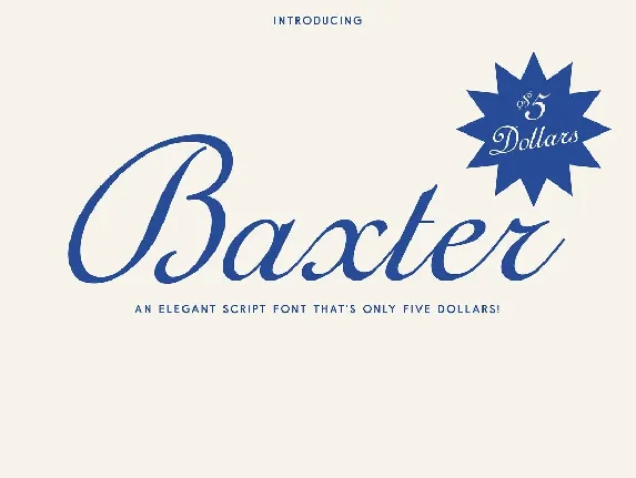 Baxter font