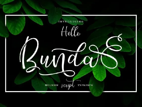 Hello Bunda Script font