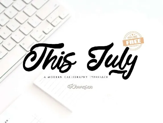 This July font