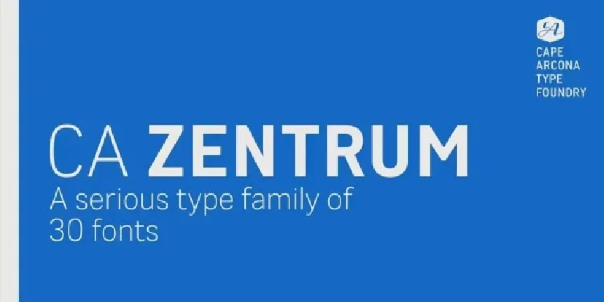 CA Zentrum Family font