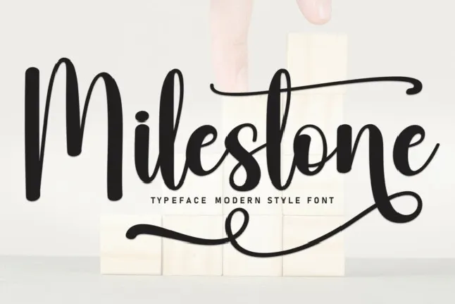 Milestone Script font