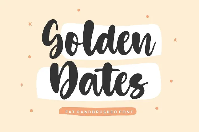 Golden Dates Fat font