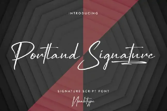 Portland Signature Script font