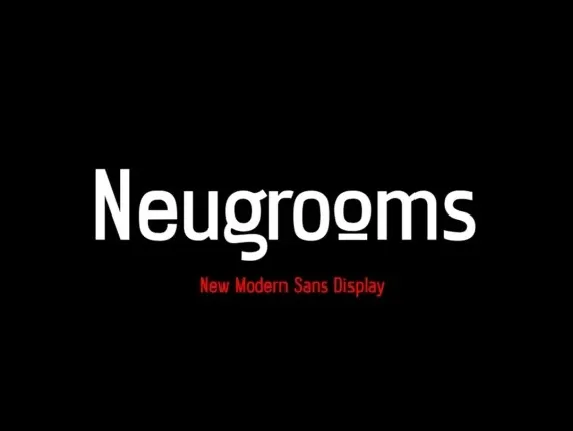 Neugrooms font