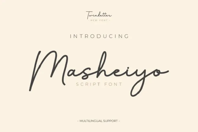 Masheiyo – Script Monoline font