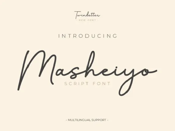 Masheiyo – Script Monoline font