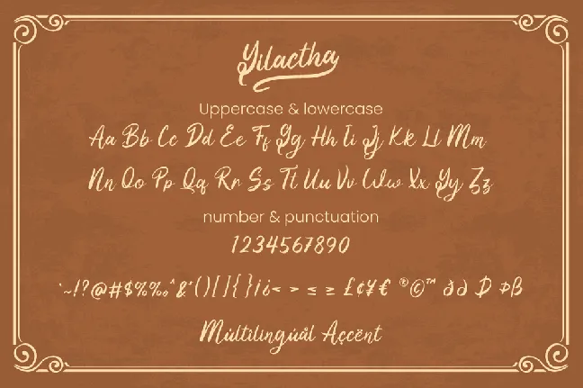 Yilactha font